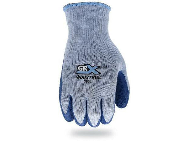 GRX Blue Latex Crinkle Industrial Gloves - BellStone