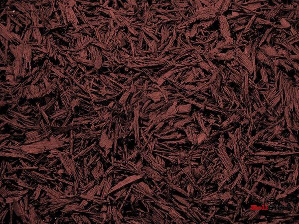 Red Rubber Shredded Mulch - BellStone